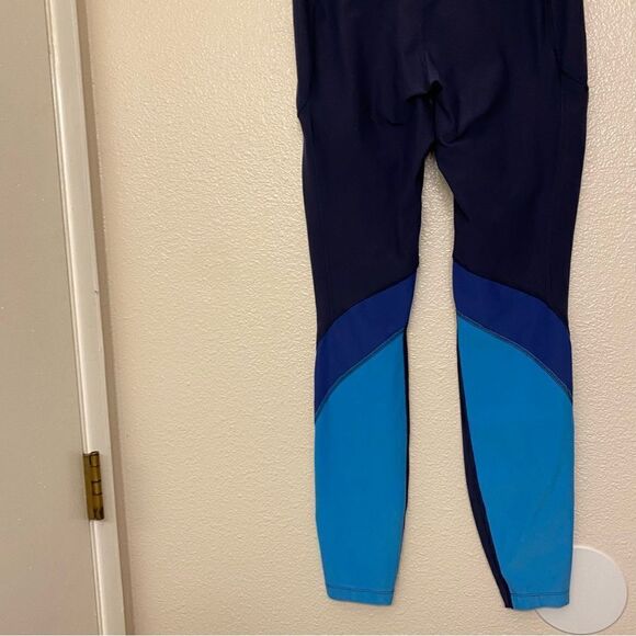 Nike Twist Training Leggings Obsidian/Deep Royal Blue/Black 833314-451 Small - Picture 3 of 10